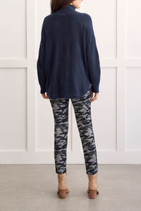 Sapphire Textured Mock Neck Sweater