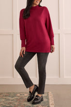Load image into Gallery viewer, Red Plum Funnel Neck Ottoman Tunic
