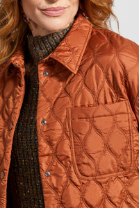 Metallic Mocha Quilted Jacket