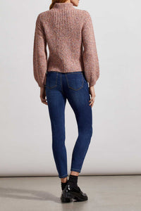 TF- Funnel Neck Knit Sweater In Rose Blush