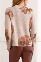 Load image into Gallery viewer, Rose Pink Printed Funnel Neck Sweater
