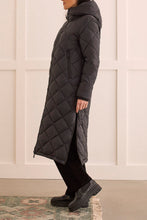 Load image into Gallery viewer, Long Quilted Puff Jacket With Side Zipper

