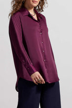 Load image into Gallery viewer, Black Orchid Satin Drop Shoulder Blouse
