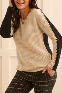 TF- Cream Whip Stitch Sweater
