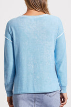 Load image into Gallery viewer, Azure Blue Wash Effect Sweater
