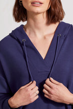 Load image into Gallery viewer, Jet Blue Hooded Dolman Tunic
