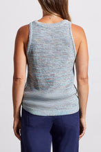 Load image into Gallery viewer, TF- Blue Cloud Multi Knit High Neck Tank
