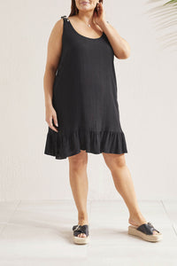 French Oak/Black Printed Reversible Dress
