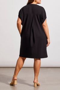 Size Inclusive Black Short Sleeve Shift Dress
