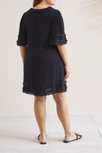 Load image into Gallery viewer, Size Inclusive Black Lined Flowy Dress
