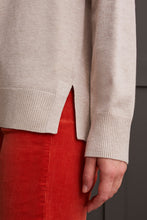 Load image into Gallery viewer, Frost Grey Long Sleeve V- Neck Cable Detail Sweater
