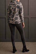 Load image into Gallery viewer, Cream Printed Drop Shoulder Turtleneck
