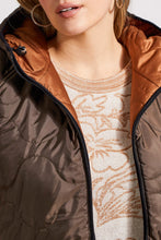 Load image into Gallery viewer, Walnut Reversible Hooded Puffer Vest
