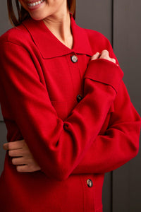 Scarlet Collared Cardigan