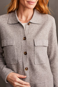 Grey Mix Collared Cardigan