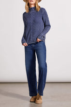 Load image into Gallery viewer, DK. Blue Jay Cable Knit Mock Neck Sweater
