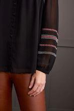 Load image into Gallery viewer, Sheer Black Lined Blouse
