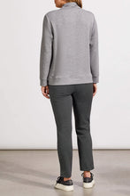 Load image into Gallery viewer, Grey Funnel Neck Sweater With Zipper Detail
