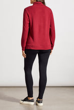 Load image into Gallery viewer, Bordeaux Funnel Neck Sweater With Zipper Detail
