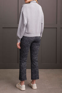 Grey Mix Quarter Zip Sweater