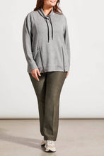 Load image into Gallery viewer, Size Inclusive Grey Funnel Neck Sweater With Zipper Detail
