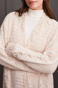 Moonstone Cardigan With Pearl Detail