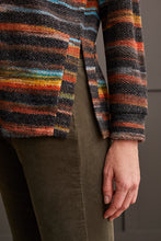 Load image into Gallery viewer, Rust Striped Mock Neck Sweater
