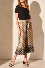 Load image into Gallery viewer, TF- &quot;Satin&quot; Soft Tan Printed Belted Pull On Pant
