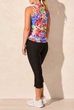 Load image into Gallery viewer, TF- Bloom UPF 50+ Printed Sleeveless Polo
