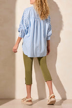 Load image into Gallery viewer, Striped Deep Sea Button Down Blouse
