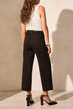 Load image into Gallery viewer, Black Ponte Pocket Front Wide Leg Pant
