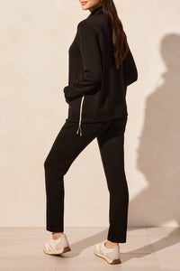 Black Techno Fabric Full Zip