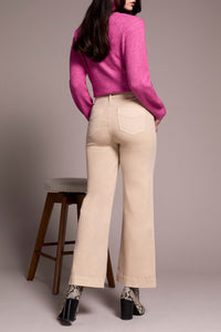 Sandstone Comfort Stretch Fly Front Wide Leg Pant