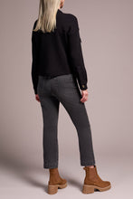 Load image into Gallery viewer, Black Cropped Waffle Knit Shacket
