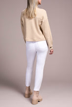 Load image into Gallery viewer, Oatmeal Cropped Waffle Knit Shacket
