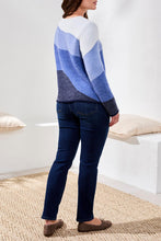 Load image into Gallery viewer, Lapis Blue Printed Jacquard Sweater

