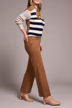 Load image into Gallery viewer, Walnut Comfort Stretch Fly Front Wide Leg Pant
