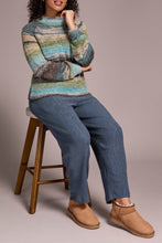 Load image into Gallery viewer, Aqua Haze Printed Mock Neck Sweater

