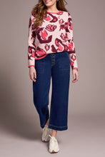 Load image into Gallery viewer, Deep Water Sophia Button Front Wide Crop Jean
