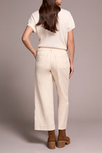 Load image into Gallery viewer, Ecru Sophia Button Front Wide Crop Jean
