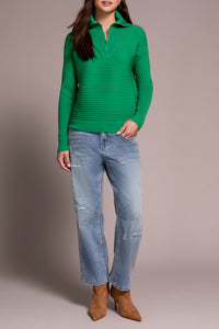 Field Green Knit 1/4 Zip Sweater