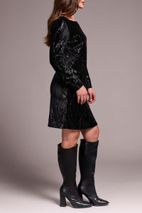 Sequin & Velour Party Dress