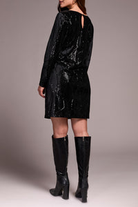 Sequin & Velour Party Dress