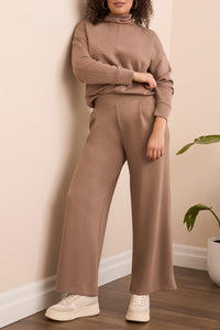 Fossil Pull On Wide Leg Travel Pant With Front Pleat