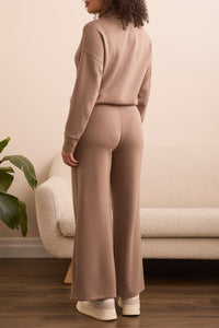 Fossil Pull On Wide Leg Travel Pant With Front Pleat