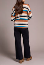 Load image into Gallery viewer, Celestial Striped Waffle U-Neck Long Sleeve

