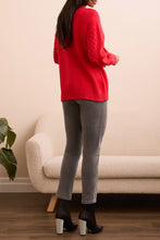 Load image into Gallery viewer, Carmine Bright Red Chunky Sweater
