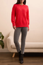 Load image into Gallery viewer, Carmine Bright Red Chunky Sweater
