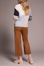 Load image into Gallery viewer, Sandstone Striped Patch Knit Sweater

