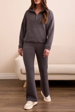 Load image into Gallery viewer, Charcoal Travel 1/4 Zip Sweater
